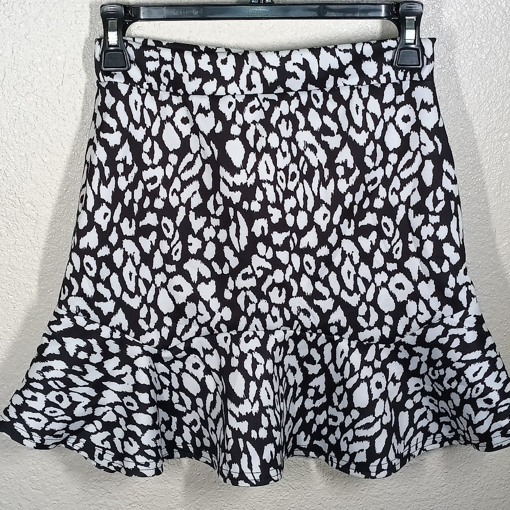 Nastygal Animal print ruffled mini skirt
